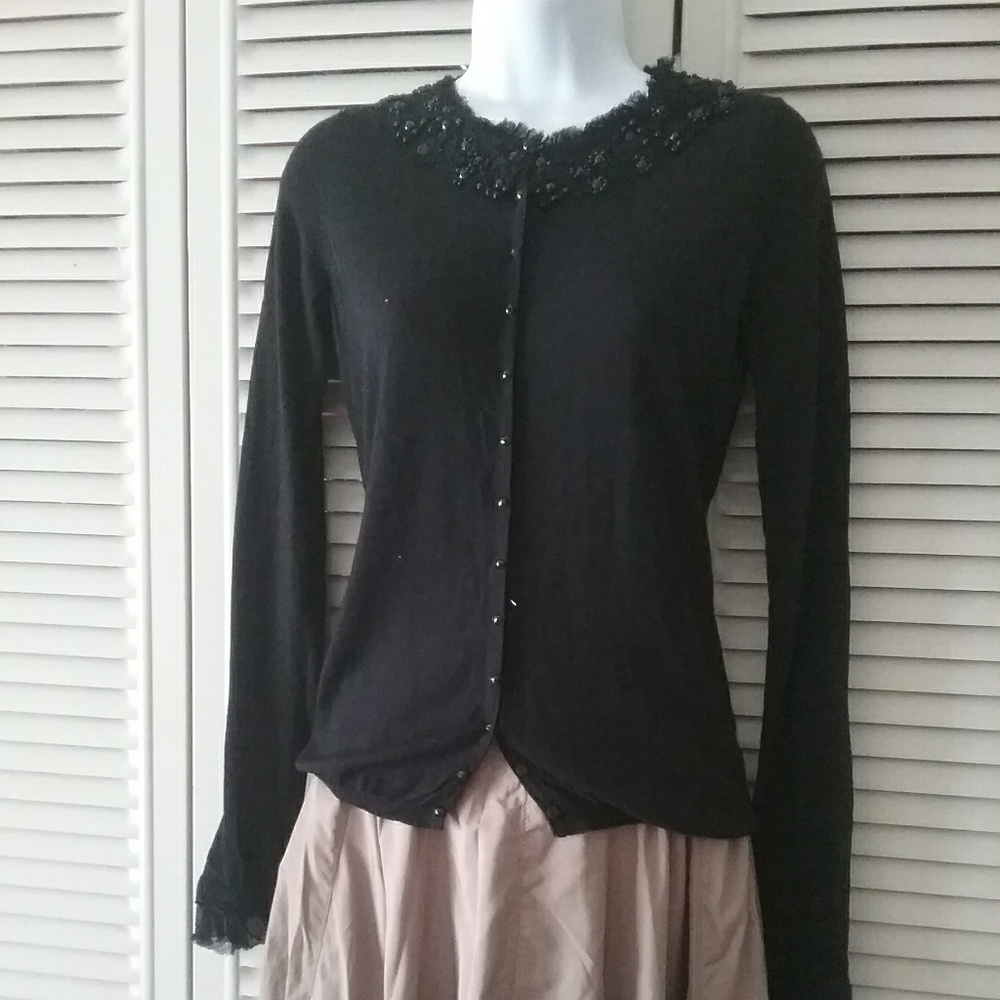 New! Chic And Unique Black Cardigan